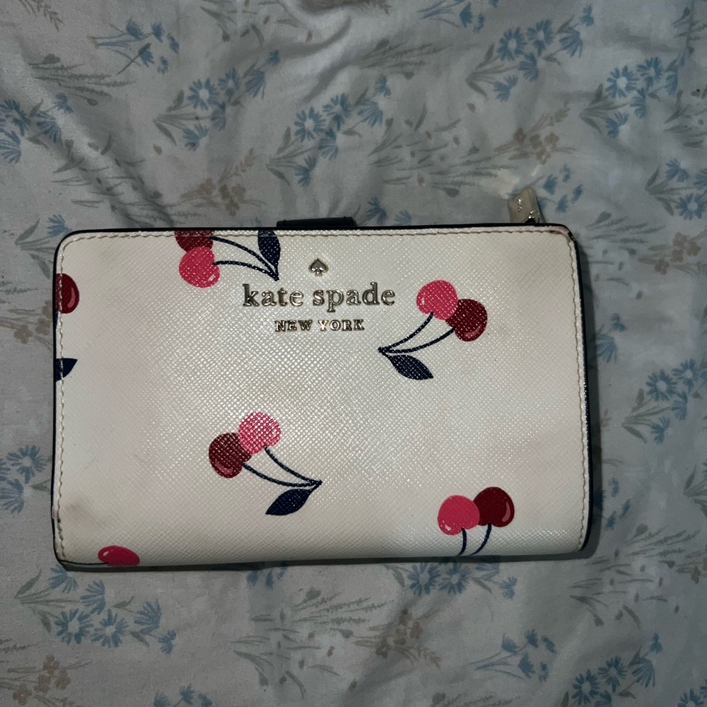 Kate Spade Staci Dancing Cherrie Cherry
Medium Compact Zip Around Wallet
